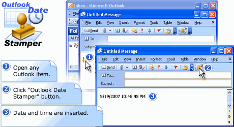 Outlook Date Stamper screen shot